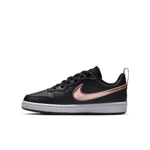 Nike Kids Black and Metallic Pink Sneakers